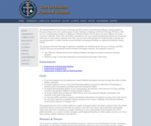 Orthodoxtheologicalschool.org(Pastoral School) Screenshot