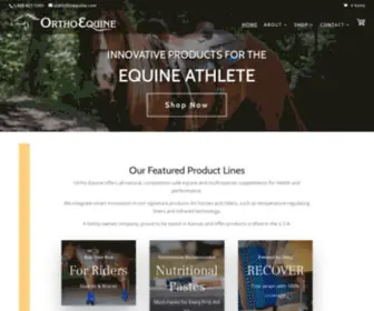 Orthoequine.com(Innovative Products for the Equine Athlete) Screenshot