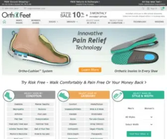 Orthofeet.com(Orthotic Comfort Shoes & Orthopedic Footwear) Screenshot