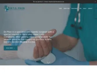 Orthohand.co.za(Dr Tim Pikor) Screenshot