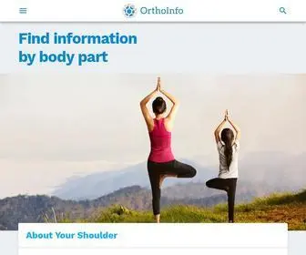 Orthoinfo.org(Patient Education) Screenshot