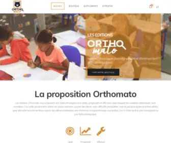 Orthomato.com(Matériel didactique d’enseignement et d’intervention orthopédagogique) Screenshot