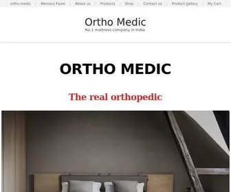 Orthomedic.org.in(Ortho Medic India's No.1 Mattress Company) Screenshot