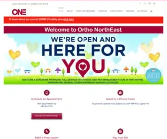 Orthone.com(Orthopaedics Northeast) Screenshot