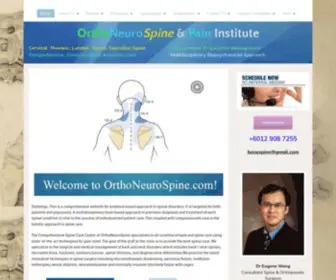 Orthoneurospine.com(OrthoNeuroSpine and Pain Institute) Screenshot