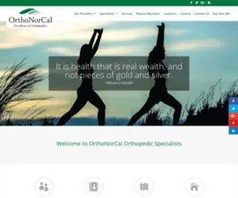 Orthonorcal.com(NorCal Orthopedics) Screenshot