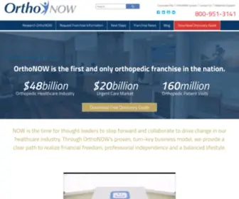 Orthonowfranchise.com(Urgent Care Franchise) Screenshot