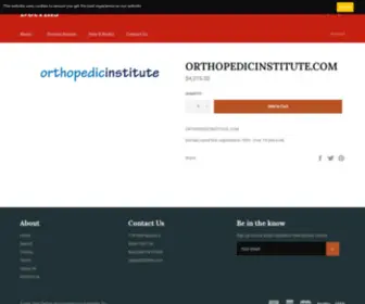 Orthopedicinstitute.com(Forsale Lander) Screenshot