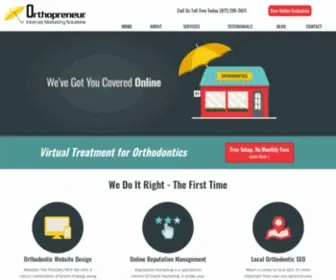 Orthopreneur.com(Orthodontic Website design) Screenshot