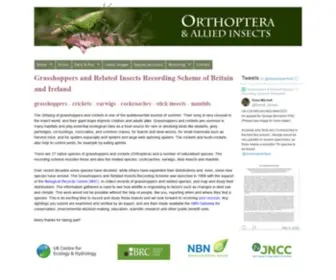Orthoptera.org.uk(Grasshoppers and Related Insects Recording Scheme of Britain and Ireland) Screenshot