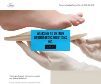 Orthos.ca(Orthos Orthopaedic Solutions Inc) Screenshot