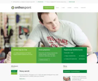 Orthosport.pl(Ortopedia, dobry ortopeda, usg, lekarz sportowy, prywatnie, rehabilitacja, przychodnia i poradnia) Screenshot