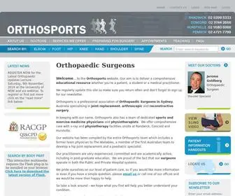 Orthosports.com.au(Shoulder pain) Screenshot
