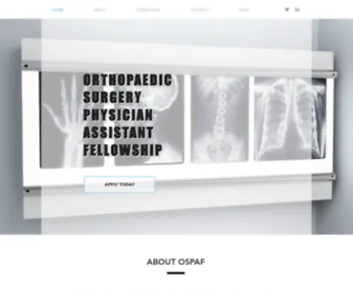 Orthosurgerypafellowship.com(The Orthopaedic Surgery PA Fellowship program) Screenshot