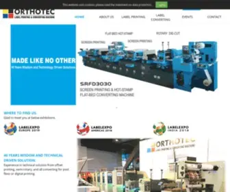 Orthotec.com.tw(ORTHOTEC LABEL MACHINES) Screenshot