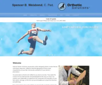 Orthoticsolutionsny.com(Spencer Weisbond President. Orthotic Solutions) Screenshot
