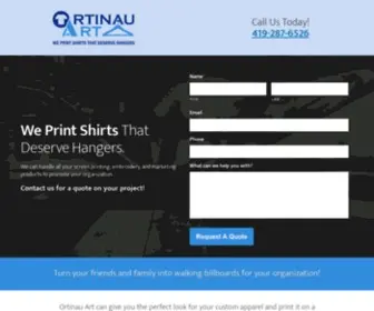 Ortinauart.com(Pemberville and Bowling Green Ohio Screen Printing and T) Screenshot