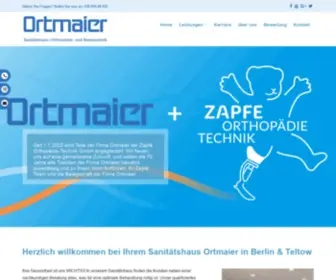 Ortmaier.com(Sanitätshaus Berlin) Screenshot