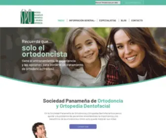 Ortodonciapanama.com(Sociedad Panameña de Ortodoncia y Ortopedia Dentofacial) Screenshot