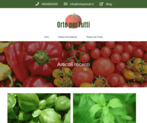 Ortopertutti.it(Orto per Tutti) Screenshot