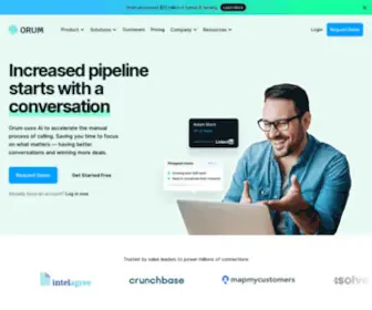 Orum.com(Instant live customer conversations) Screenshot