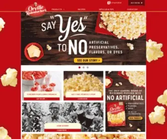 Orville.com(Orville Redenbacher's popcorn) Screenshot