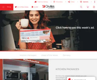 Orvilles.com(Orville's Home Appliances Brand Name Appliances) Screenshot