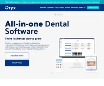 OryxDentalsoftware.com(Oryx dental software) Screenshot