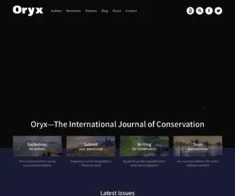 Oryxthejournal.org(The International Journal of Conservation) Screenshot