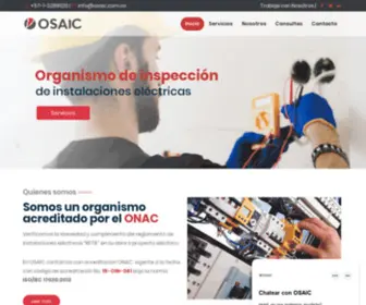 Osaic.com.co(Organismo de inspección de instalaciones eléctricas) Screenshot