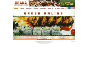 Osakasteaksushihouse.com(Osaka Steak & Sushi House) Screenshot