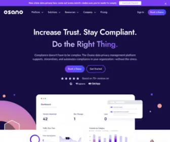 Osano.com(The Intuitive Data Privacy Platform for Simplifying Compliance) Screenshot
