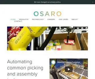 Osaro.com(Osaro is a deep reinforcement learning technology company) Screenshot