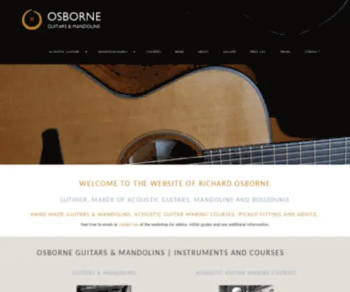 Osborneguitars.co.uk(Handmade Acoustic Guitars) Screenshot