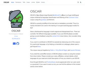 Oscar-Corpus.com(OSCAR) Screenshot