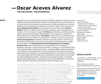 Oscaracevesalvarez.com(Arquitecto, docente, investigador, curador) Screenshot