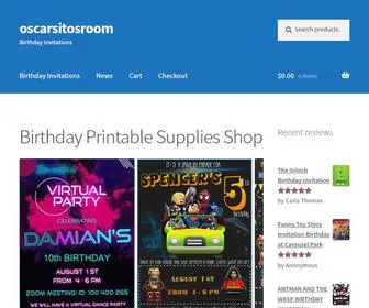 Oscarsitosroom.com(Digital invitations and party printables) Screenshot