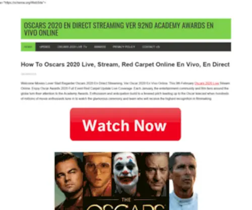 Oscarsnews2020.com(Oscarsnews 2020) Screenshot