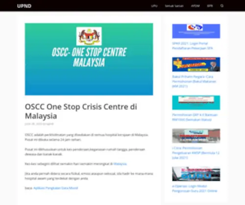 OSCC.org.my(UPND) Screenshot