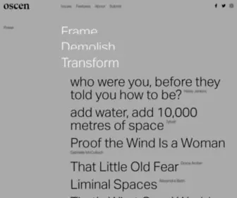 Oscen.co(Uplifting marginalised voices) Screenshot