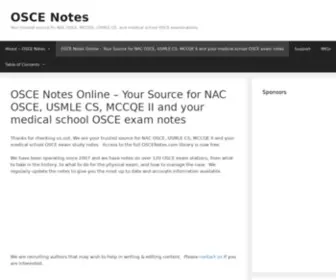 Oscenotes.com(Your trusted source for NAC OSCE) Screenshot