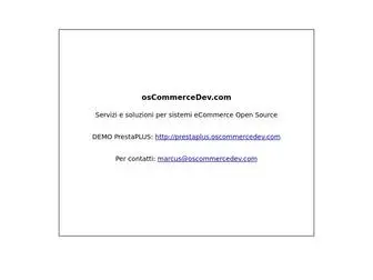 Oscommercedev.com(Servizi e soluzioni per sistemi eCommerce Open Source) Screenshot