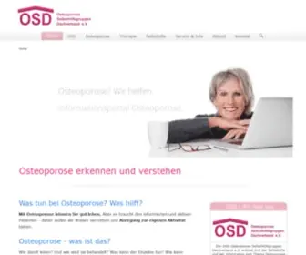 OSD-Ev.org(Osteoporose erkennen und verstehen) Screenshot