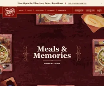 OSF.com(The Old Spaghetti Factory) Screenshot