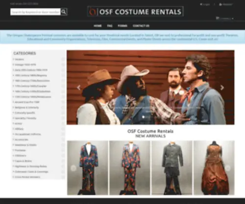 Osfcostumerentals.org(OSF Costume Rentals) Screenshot