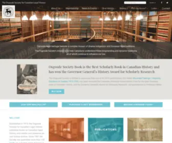 Osgoodesociety.ca(Osgoode Society for Canadian Legal History) Screenshot