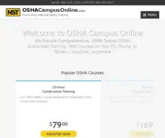 Oshacampusonline.com(OSHA Safety Training Courses) Screenshot
