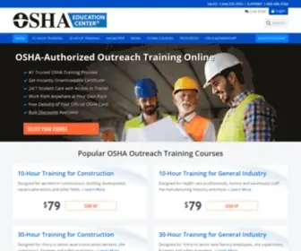 Oshaeducationcenter.com(OSHA 10 & 30 Hour Online Training Courses) Screenshot