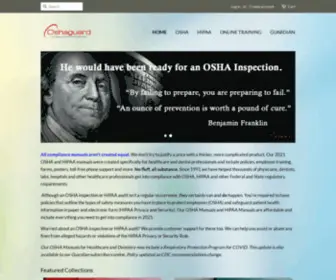 Oshaguard.com(OSHA and HIPAA Compliance for Healthcare and Dentistry) Screenshot