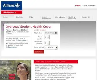 Oshcallianzassistance.com.au(Looking for Overseas Student Health Cover (OSHC)) Screenshot